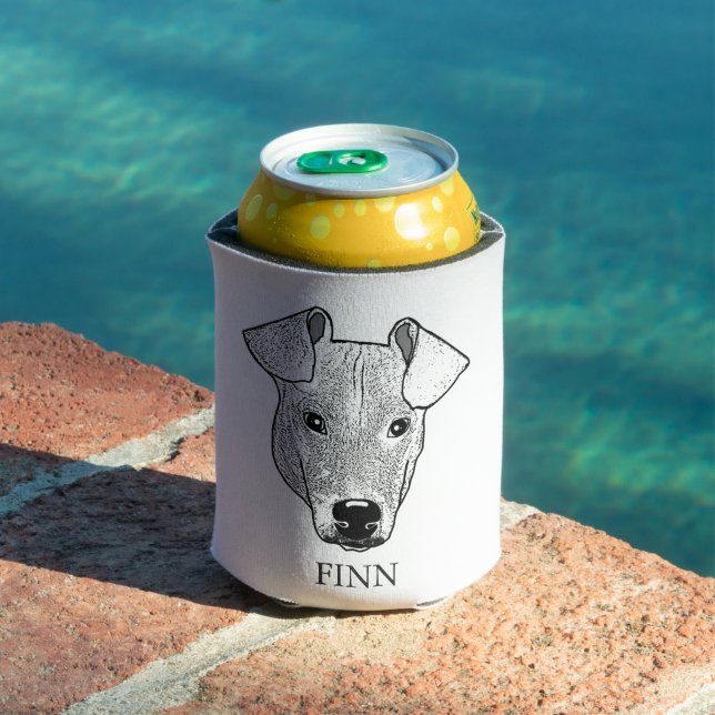  Potcake Dog Personalized Hand Drawing Can Cooler (In Situ Pool)