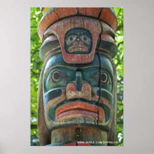 Poteau totem Pole Poteau Poster