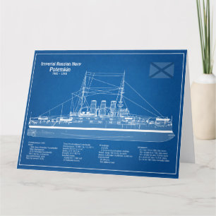 Potemkin - Ship Blueprint Plans ABD  Thank You Card