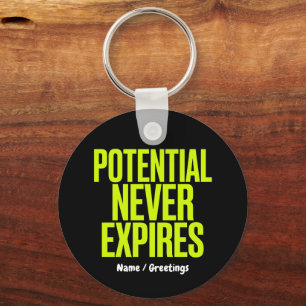 Potential Never Expires Bold Growth Mindset  Keychain