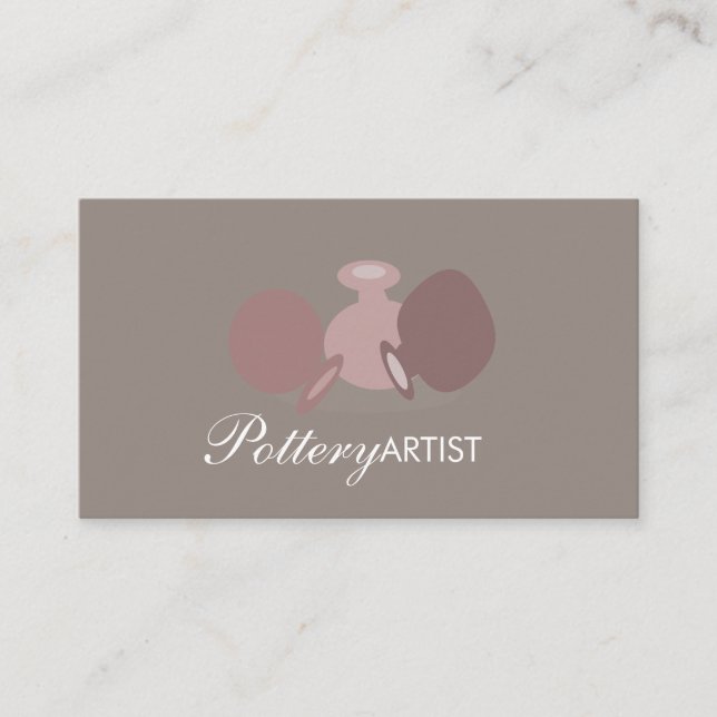 Poterie Artiste Vase Vaisseaux Logo Carte de visit (Devant)