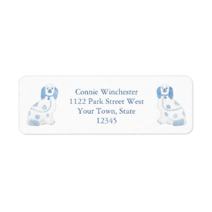 Poterie Bleue Et Blanche Chiens Espagnols Adresse