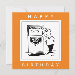 Potholing Club Entrance in the Floor￼ Cartoon Card