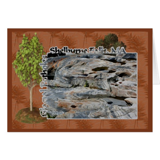 Pothos glaciaires Carte MA Shelburne Falls (Devant horizontal)