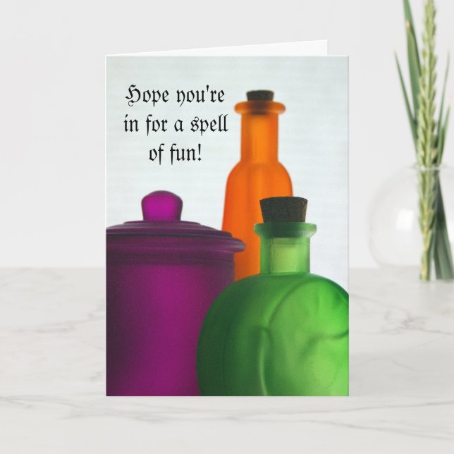 Potion Bottles Halloween Card (Front)