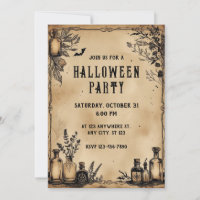 Potion Bottles Parchment Paper Texture Halloween