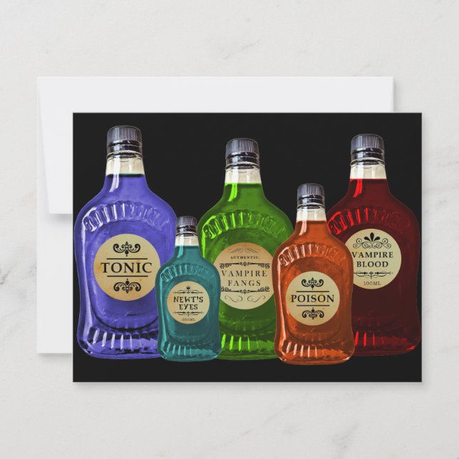 Potion magique Invitation Vampire tonique Poison d (Devant)