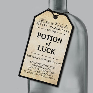 Potion of luck Halloween apothecary tag