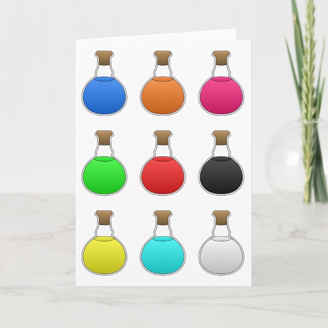 Potions colorées Cartes de voeux (Créateur téléchargé)
