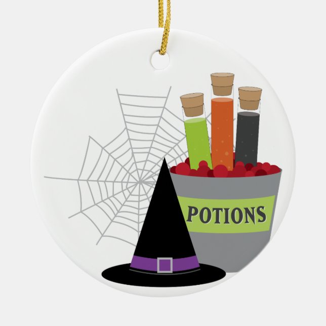 Potions & Props Ceramic Ornament (Front)