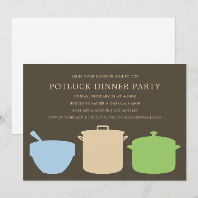 Potluck Dinner | Party Invite (Front/Back)