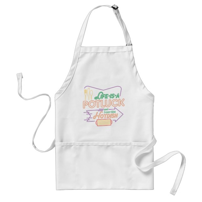 Potluck Hotdish Standard Apron (Front)