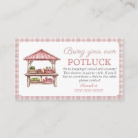 Potluck picnic request Bridal Shower card