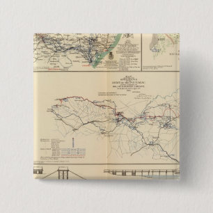 Potomac Army operations 2 Inch Square Button