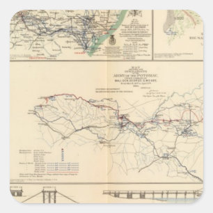 Potomac Army operations Square Sticker