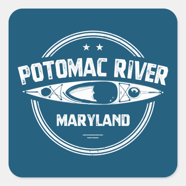 Potomac River, Maryland Square Sticker (Front)