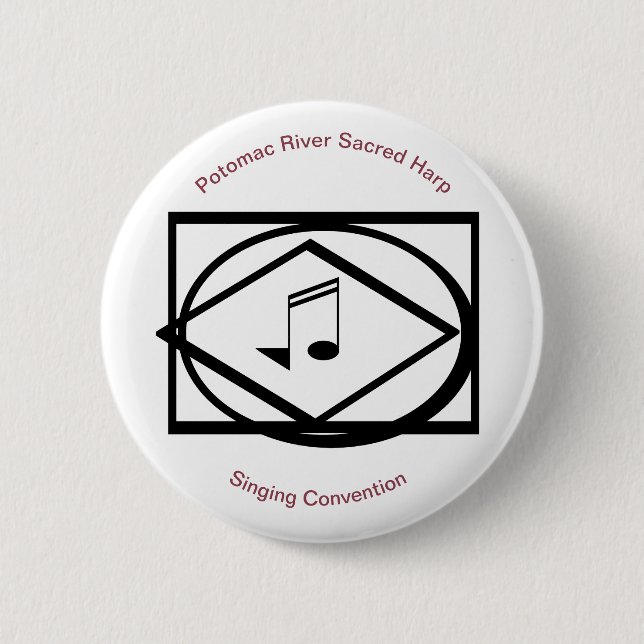 Potomac River Sacred Harp Singing Convention 2 Inch Round Button (Front)