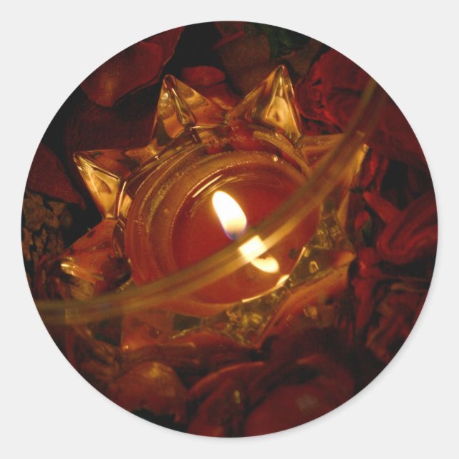 Potpourri Candle Classic Round Sticker (Front)