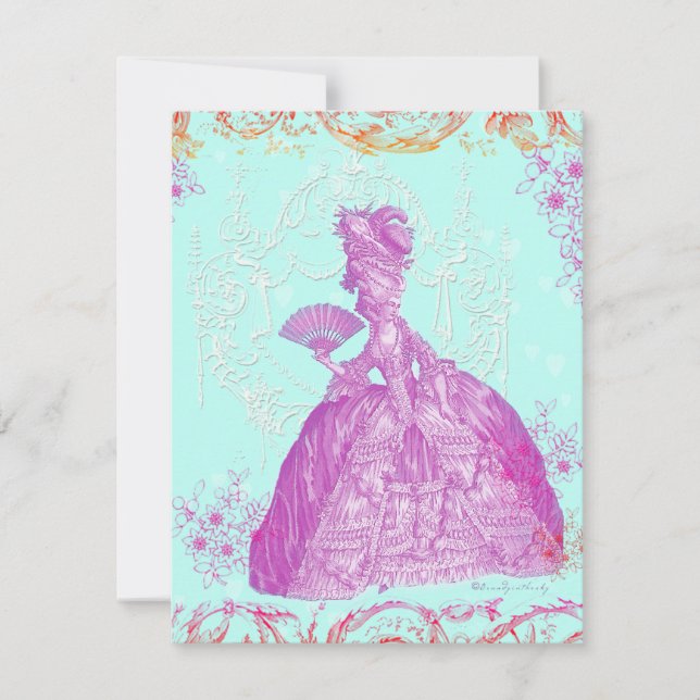 Potpourri de Marie Antoinette Faire-part personnal (Devant)