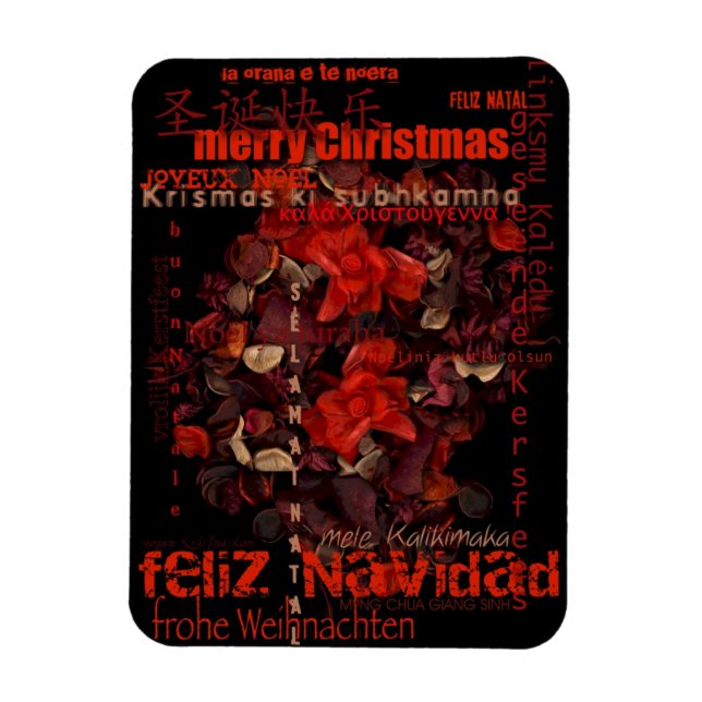 Potpourri Monde Noël Navidad Noel P Magnet (Vertical)