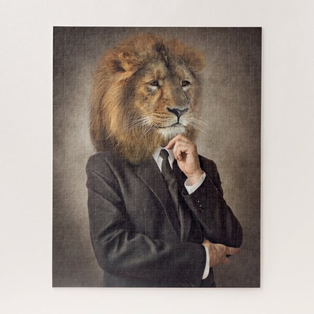 Potrait of A Lion Jigsaw Puzzle (Vertical)