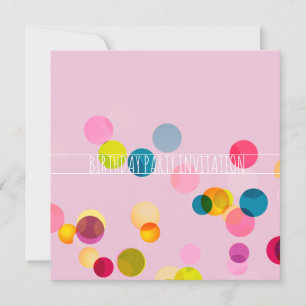 POTS ANNIVERSAIRE DE FÊTE INVITATION CARTE PLAT