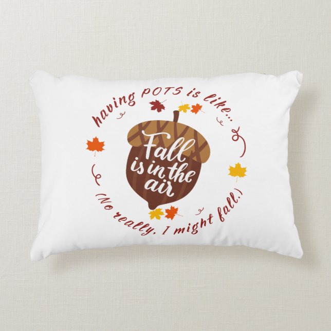 Pots Fall Theme Accent Pillow (Front)