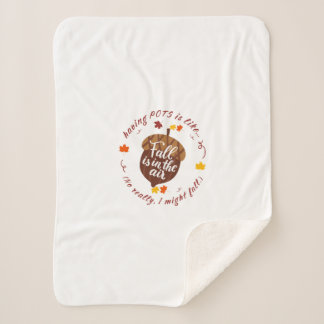 Pots Fall Theme Sherpa Blanket