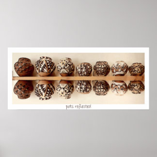 Pots reflétés, affiche