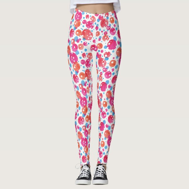 Pots rose, orange et bleu - Leggings (Devant)