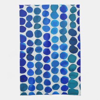 Pots serviette de cuisine en bleu