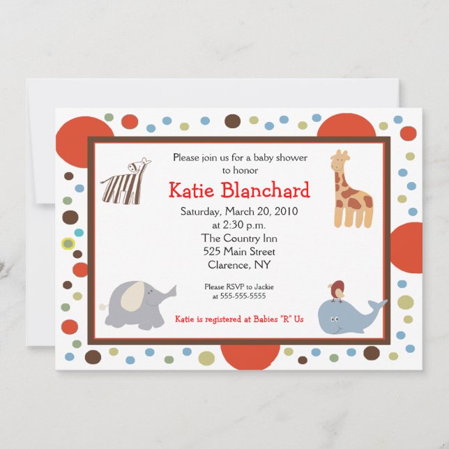 Pots Soupe Alphabet 5x7 Baby shower Invitation (Devant)