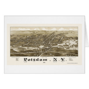 Potsdam, carte panoramique de NY - 1885