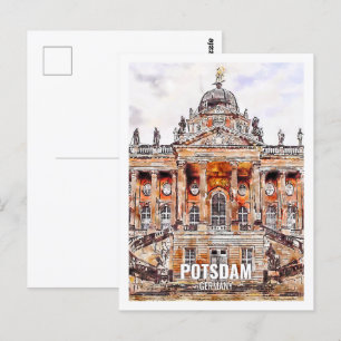 Potsdam Germany Famous Travel Place Watercolor Postcard
