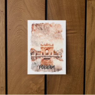 Potsdam Germany Watercolor Painting Postcard