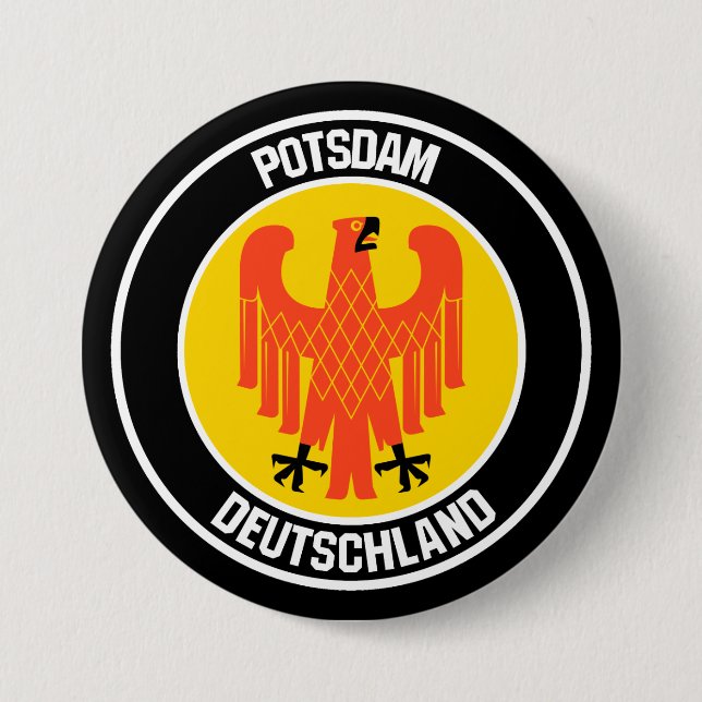 Potsdam Round Emblem 3 Inch Round Button (Front)