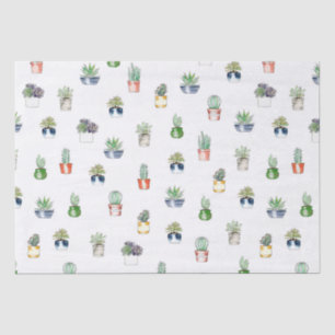 Potted cactus pattern tissue paper