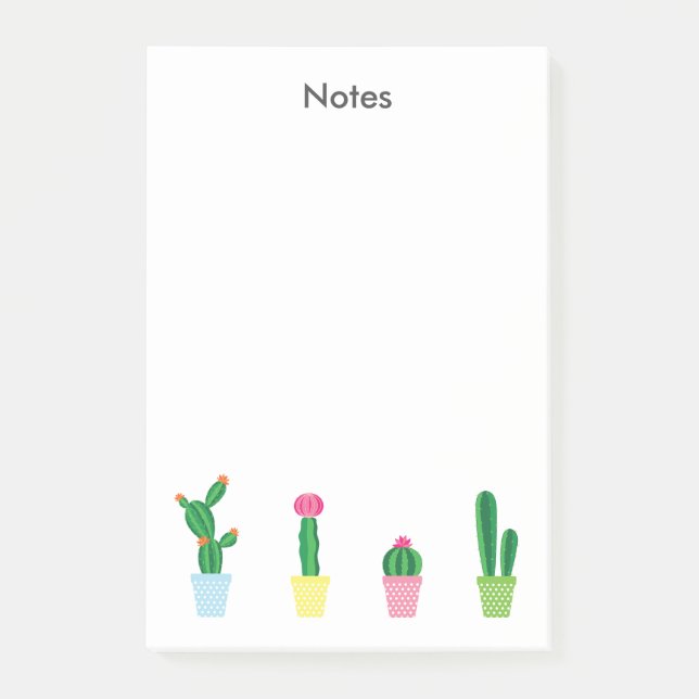 Potted cactus post-it notes (Front)