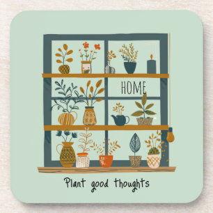 Potted Houseplants Mental Health Coaster