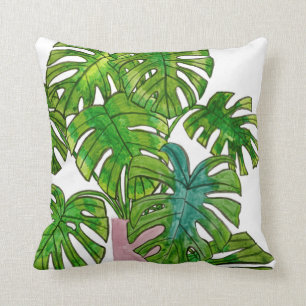 Potted Jungle I Throw Pillow