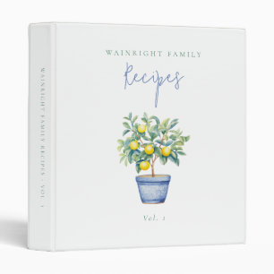 Potted Lemon Tree Family Recipes Binder