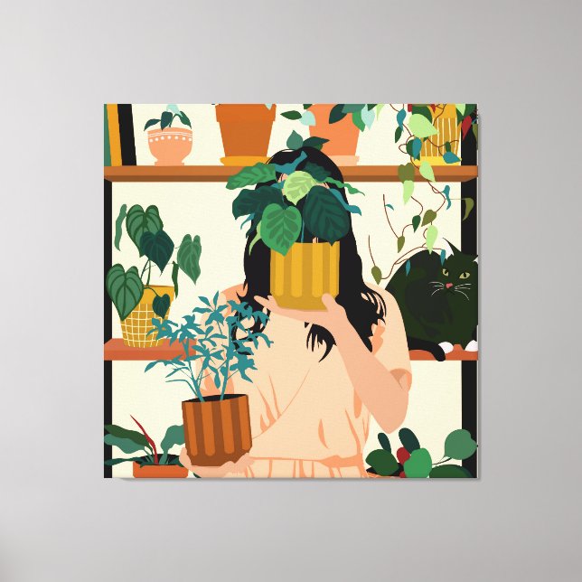 Potted Oasis Canvas Print (Front)
