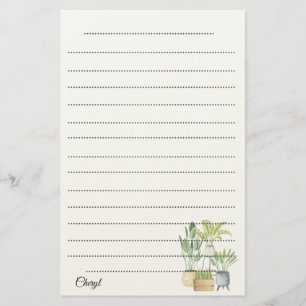 Potted Personalize Stationery Writing Paper