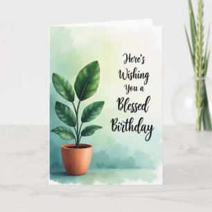 Potted Plant Birthday Card