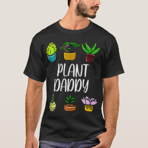 Potted Plant Daddy Kawaii Gardening Pastime Green T-Shirt