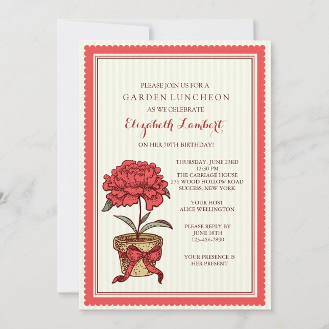 Potted Plant Invitation (Front)