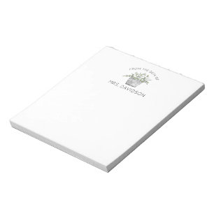 Potted Plant Teacher Gift Notepad