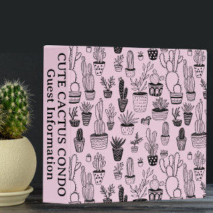 Potted Plants Cute Cacti VacationRental Guest Info Binder