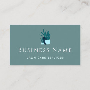 Potted Plants Lawn Care Services Minimal Gardener Business Card