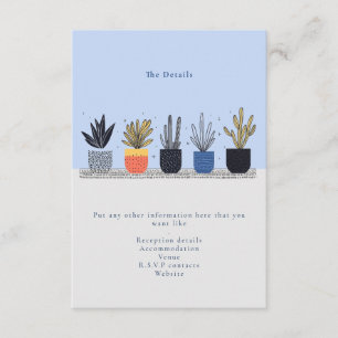 Potted plants The Details Enclosure Card